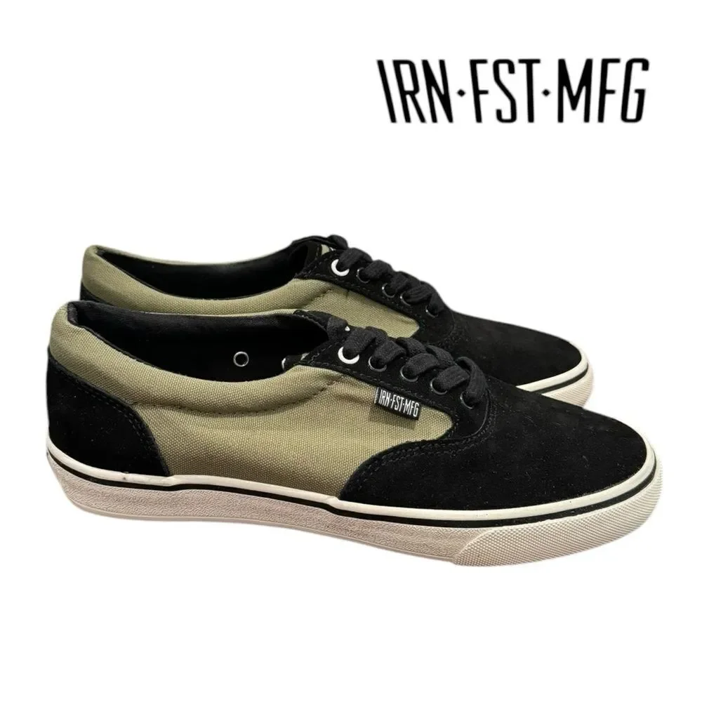 NEW Iron Fist Olive Black Canvas Men's Tennis Shoes Sneakers 40 7